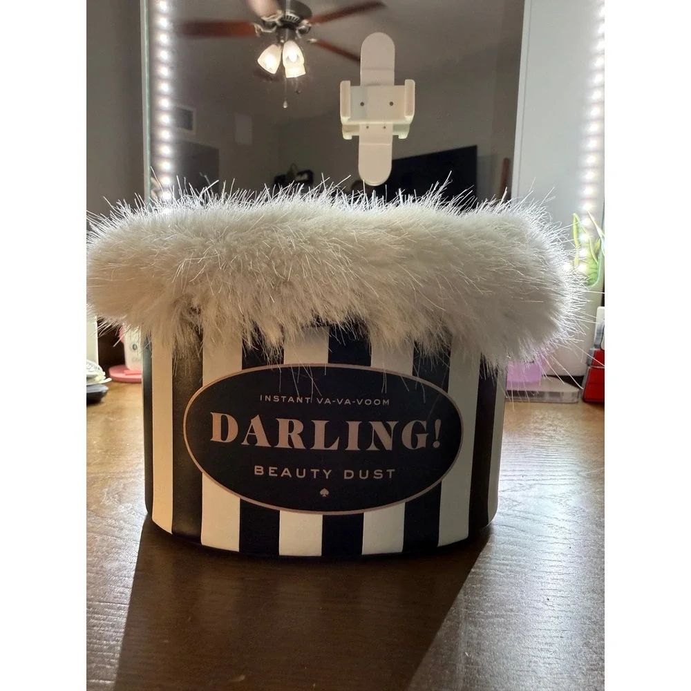 Kate Spade Darling Beauty Dust Ooh La La Va Va Voom Faux Fur Novelty Bag HTF